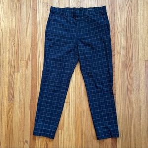 H&M Navy Checkered Dress Pants
